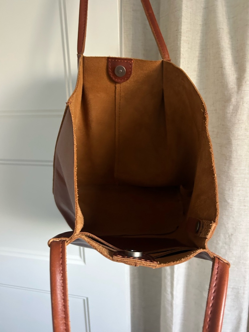 Portland Leather Large Devan Tote NWOT in Nutmeg - Picture 3 of 5